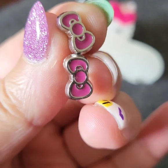 Combo sanrio hello kitty pink necklace, earrings hair clip - Picture 4 of 6